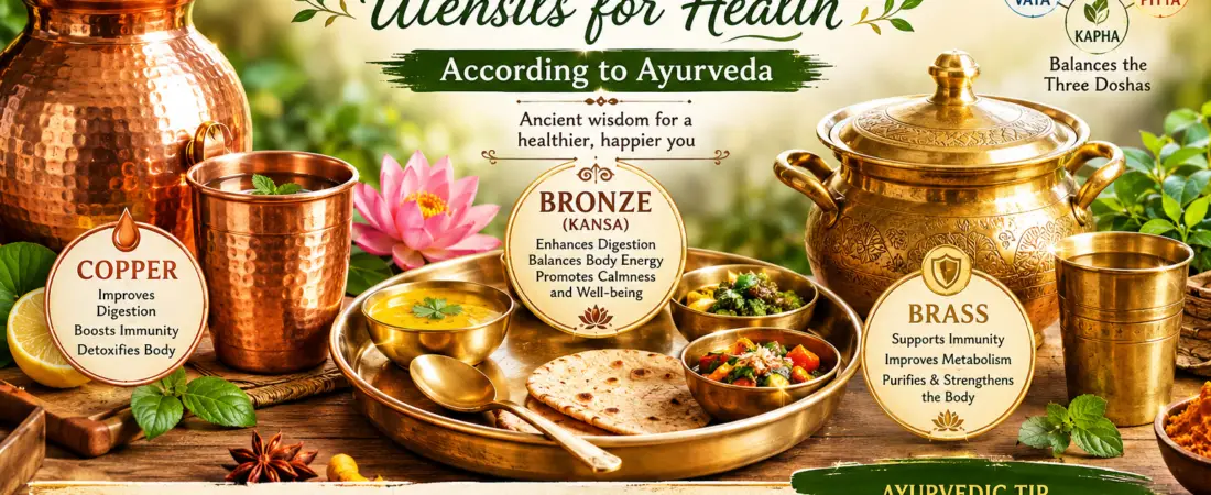 The Importance of Bronze, Brass, and Copper Utensils for Health According to Ayurveda